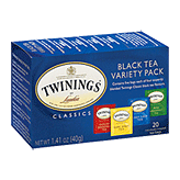 Twinings Of London Classics black tea variety pack, 20 tea bags, 5 per flavor Left Picture